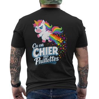 Licorne Humour Çaa Chier Des Paillettes Licorne T-shirt imprimé au dos - Cadeauxyz
