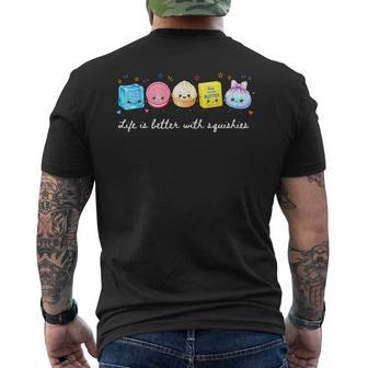 Life Is Better With Squishies Cute Food Squishies N Kids Men's T-shirt Back Print - Thegiftio UK