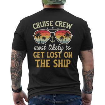Most Likely To Get Lost On Ship Matching Family Cruise 2026 Men's T-shirt Back Print - Thegiftio UK