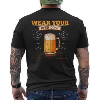Lleva Tu Abrigo De Cerveza Con El Diseño Más Divertido In Mangas Camiseta Hombre Estampado Espalda - Regaloses