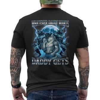 Lo Queea Que Papá Quiera Papá Recibe Un Divertido Gráfico De Memes De Lobos Camiseta Hombre Estampado Espalda - Regaloses