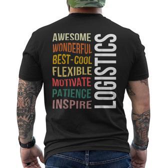 Logistics Logistics Coordinator Appreciation Men's T-shirt Back Print - Thegiftio UK