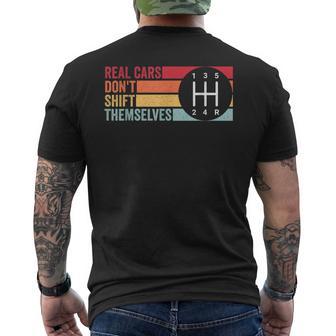 Los Coches Reales Noe Cambian Aí Mismos Transmisión Manual Retro Camiseta Hombre Estampado Espalda - Regaloses