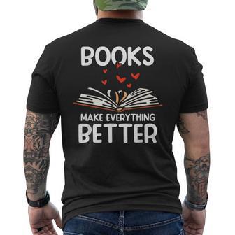 Los Libros Lo Mejoran Todo Leer Lector Reserve Lectura Camiseta Hombre Estampado Espalda - Regaloses