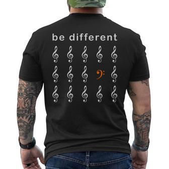 Los Músicos De Clave De Bajoe Diferencian Camiseta Hombre Estampado Espalda - Regaloses