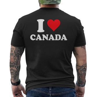 I Love Canadá Corazón Regalo Canadiense Canadiense Camiseta Hombre Estampado Espalda - Regaloses