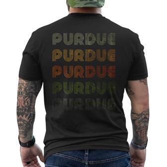 Love Heart Purdue Grunge Vintage Style Black Purdue Men's T-shirt Back Print | Seseable UK