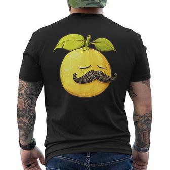 Lustige Zitrone Mitchnurrbart Fürommerfrüchte-Liebhaber T-Shirt mit Rückendruck - Geschenkecke