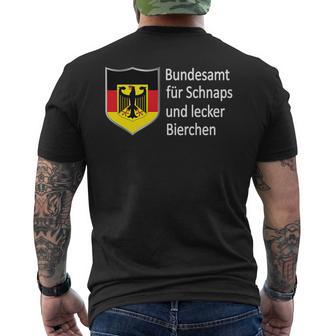 Lustiges Männer Party Bier Alkoholchnapsaufenpruch T-Shirt mit Rückendruck - Geschenkecke
