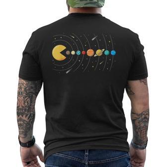Lustigesonnensystem Planetenonne Astronomie Retro Gamer T-Shirt mit Rückendruck - Geschenkecke
