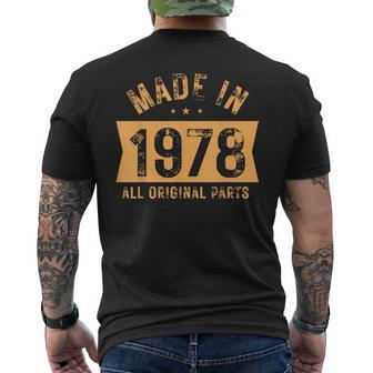 Made In 1978 Todas Las Piezas Originales Edición Limitada Camiseta Hombre Estampado Espalda - Regaloses