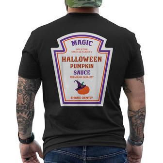 Magic Matching Halloween Pumpkin Sauce Halloween Costume Men's T-shirt Back Print - Thegiftio UK