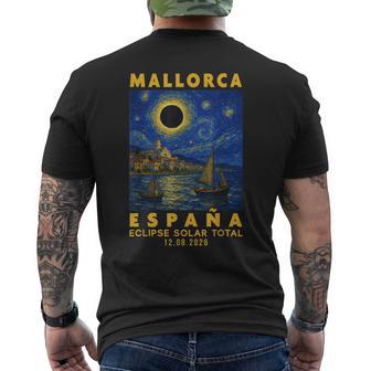 Mallorca España Eclipse Solar Total 2026 Men's T-shirt Back Print - Thegiftio UK
