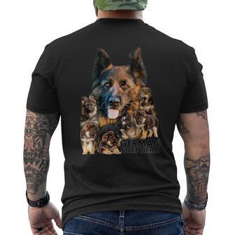 Mamá Y Cachorros Perro Pastor Alemán Camiseta Hombre Estampado Espalda - Regaloses