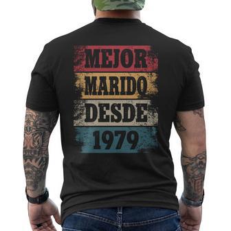 Mejor Marido Desde 1979 44 Aniversario 44 Años Casasados Manga Larga Camiseta Hombre Estampado Espalda - Regaloses