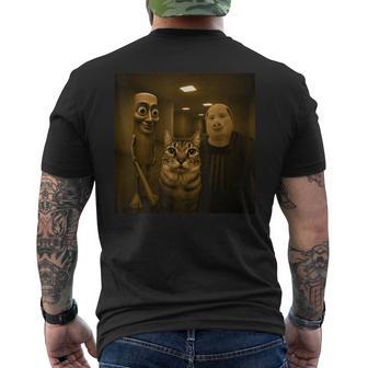 Meme Zazuu Catilly Tungahur John Pork Retro Foto T-shirt da uomo con stampa posteriore - Novitaregali