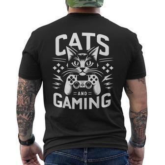 Meowgamer Divertido De Gatos Y Juegos Para Amantes De Los Gatos Camiseta Hombre Estampado Espalda - Regaloses