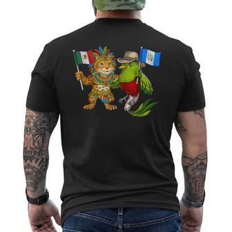 Mexico Guatemala Flag Mexican Guatemalan Roots México Men's T-shirt Back Print - Thegiftio UK