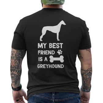 Mi Mejor Amigo Es Un Galgo Galgo Mamá Papá In Mangas Camiseta Hombre Estampado Espalda - Regaloses