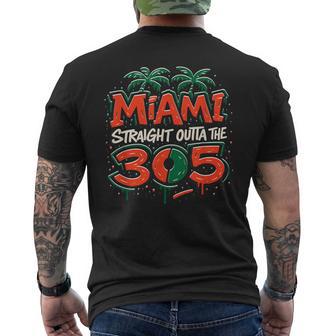 Miami Straight Outta The 305 Graffiti Urban Vibe Streetwear Men's T-shirt Back Print - Thegiftio UK