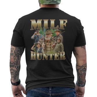 Milf Hunter Desquiciado Gen Z Divertido Meme Obsceno Universidad Ingenioso Camiseta Hombre Estampado Espalda - Regaloses