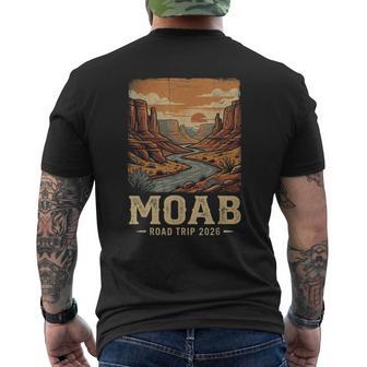 Moab Arches Family Road Trip 2026 Vintage Moab Nature Utah Men's T-shirt Back Print - Monsterry