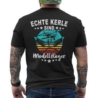 Modellfliegen Modellflug Piloten Modellbauer Modellflieger T-Shirt mit Rückendruck - Geschenkecke