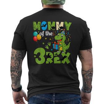 Mommy Of The Three Rex Birthday Dinosaur Family Matching Men's T-shirt Back Print - Thegiftio UK