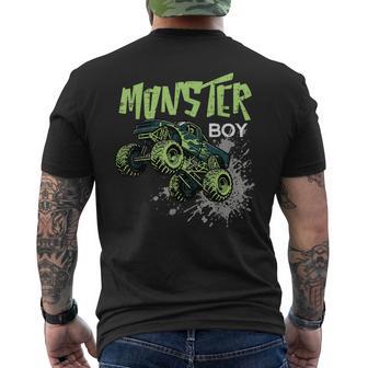 Monster Truck Boy Off Road Racing Family Matching Boys Kids Men's T-shirt Back Print - Thegiftio UK