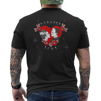 Monstruo Amor Rockabilly Frankensteinalentine Retro Tatuaje Camiseta Hombre Estampado Espalda - Regaloses