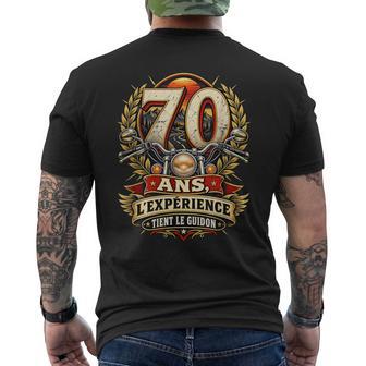 Motard 70 Ans Moto Humour Cadeau Anniversaire Homme T-shirt imprimé au dos - Cadeauxyz