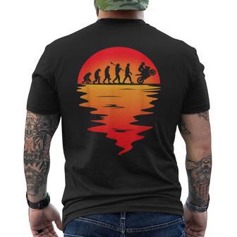 Moto Evolution Coucher Deoleilintage Biker T-shirt imprimé au dos - Cadeauxyz