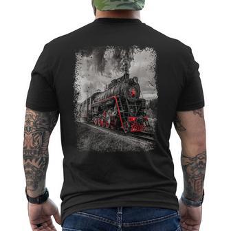 Motor De Locomotora Deapor De Tren Antiguo Amantes Del Camiseta Hombre Estampado Espalda - Regaloses