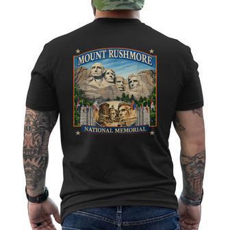 Mount Rushmore National Park Retro Travel Souvenir Vacation Men's T-shirt Back Print - Thegiftio UK