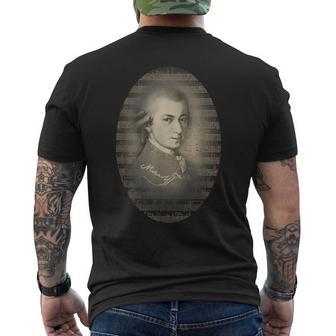 Mozart Mozart Ritratto Per Amante Della Musica Classica Regalo T-shirt da uomo con stampa posteriore - Novitaregali