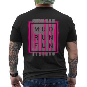 Mud Run Fun Spray Usa 2 Trail Running And Mudding Men's T-shirt Back Print - Thegiftio UK