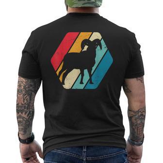 Mufflon Wildschaf Tier Gebirge Wald Natur Retro T-Shirt mit Rückendruck - Geschenkecke
