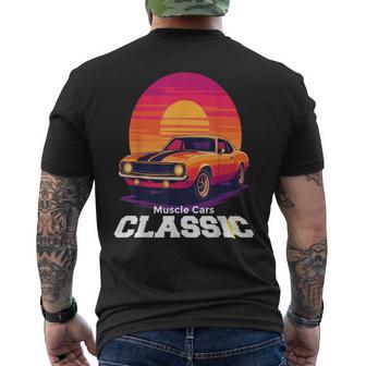 Muscle Cars Clásico Atardecer Retrointage Camiseta Hombre Estampado Espalda - Regaloses