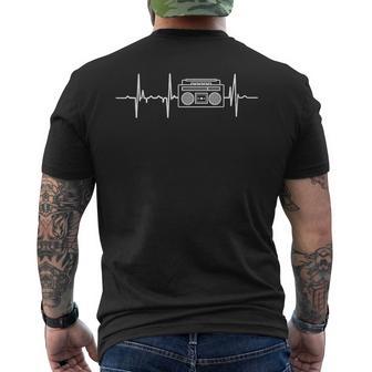 Musique Hip-Hop Oldschool Coeur Battant Rétro Boombox T-shirt imprimé au dos - Cadeauxyz