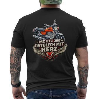 Mz Etz 250 Mofa Kult Motorrad Ddr Klassiker Retro T-Shirt mit Rückendruck - Geschenkecke