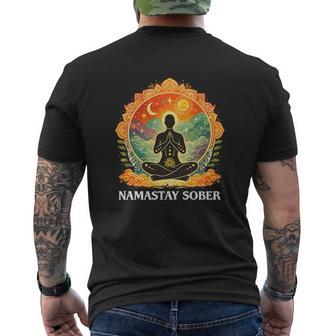 Namastay Sober Sobriety Anniversary Aa Na Sobriety T Shirt 002 Name Men's T-shirt Back Print | Seseable UK