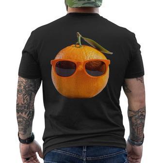 Naranja Gafas Deol Frutas Divertidas Camiseta Hombre Estampado Espalda - Regaloses
