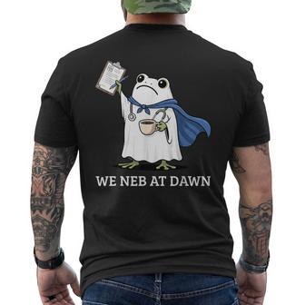 We Neb At Dawn Ghost Frog Respiratory Therapist Halloween Men's T-shirt Back Print - Thegiftio UK