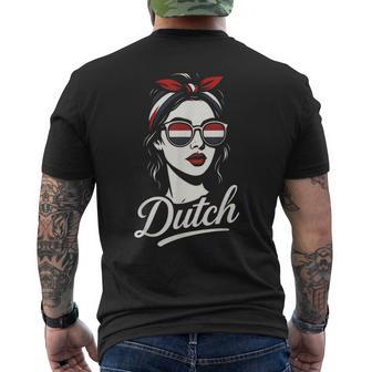 Netherlands Dutch Culture Vintage Travel Heritage Men's T-shirt Back Print - Thegiftio UK