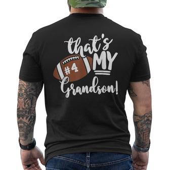Night Number 4 Football Jersey That's My Grandson Out There Men's T-shirt Back Print - Thegiftio UK