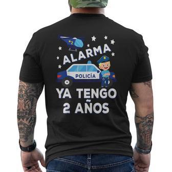 Niños 2 Cumpleaños Coche De Policía Ya Tengo 2 Años Camiseta Hombre Estampado Espalda - Regaloses