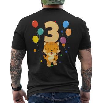 Niños 3º Cumpleaños Infantil Diseño De Tigre Camiseta Hombre Estampado Espalda - Regaloses
