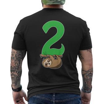Niños Perezoso 2 Años Regalo – 2º Cumpleaños Camiseta Hombre Estampado Espalda - Regaloses