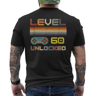 Nivel 60 Jugador Desbloqueado Cumpleaños 60 Camiseta Hombre Estampado Espalda - Regaloses
