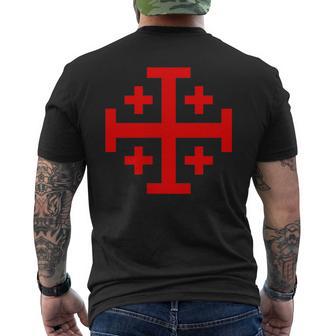 Make No Peace With Evil Knight Templar Jerusalem Cross Men's T-shirt Back Print - Thegiftio UK
